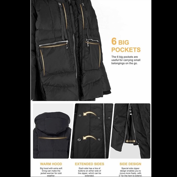 Hooded Down Puffer BOMBER Winter/Ski/snowboard Jacket - Picture 8 of 11